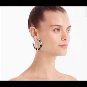 J.Crew Beaded Hoop Earrings
